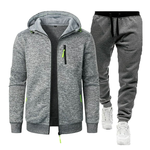 JNGSA Men's Tracksuits Sweatsuits for Men Set Track Suits 2 Piece Casual Athletic Jogging Warm Up Full Zip Sweat Suits