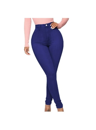 New Women High Waisted Skinny Jeans Pants Size 6 8 10 12 14