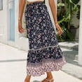 thumbnail image 1 of JNGSA Women Skirt, Womens Spring Summer Irregular Skirt Drawstring Ankle Length Skirt High Waisted Maxi Skirt Long Skirt, 1 of 6