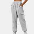 thumbnail image 1 of JNGSA Women's Lounge Baggy Sweatpants Joggers High Waist Drawstring Long Pants Trousers with Pockets, 1 of 4