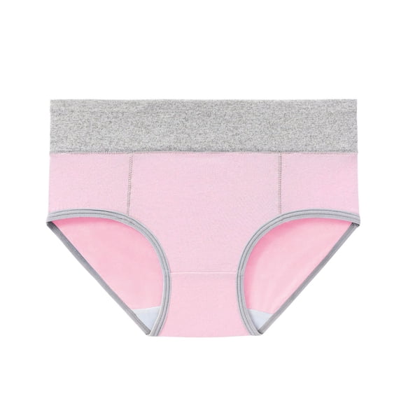 JNGSA Women's Plus Size Underwear Panty High Waist Cotton Underwear Soft Underwear Super Stretchy Briefs Full -coverage Panties Pink Clearance