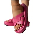thumbnail image 1 of JNGSA Women's Slip On Platform Sandals Comfortable Open Toe Flatform Chunky Sandals Summer Beach Sandals, 1 of 6