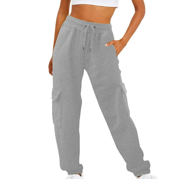 JNGSA Womens Tie Waist Sweatpants with Pockets High Waist Athletic Fit Jogger Pants Lounge Trousers