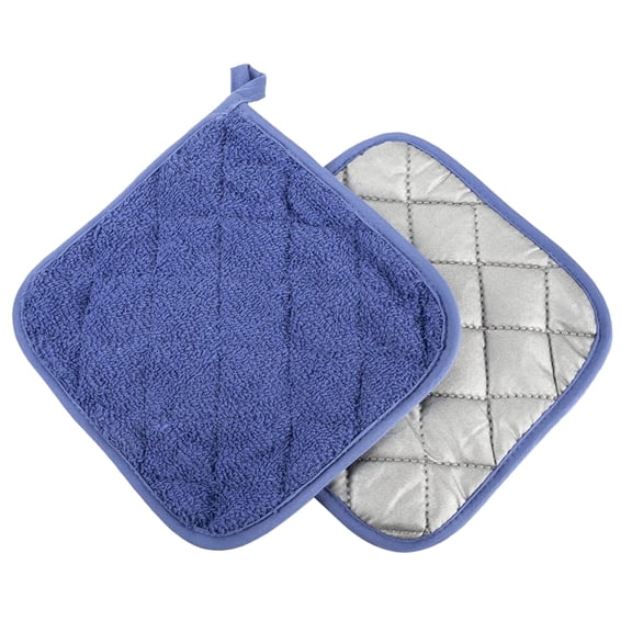 JNHKLASR Kitchen Pot Holders,Pure Cotton,Blue Color,7Inch,Large Hot Pads,Pot Holders for Everyday Cooking and Baking