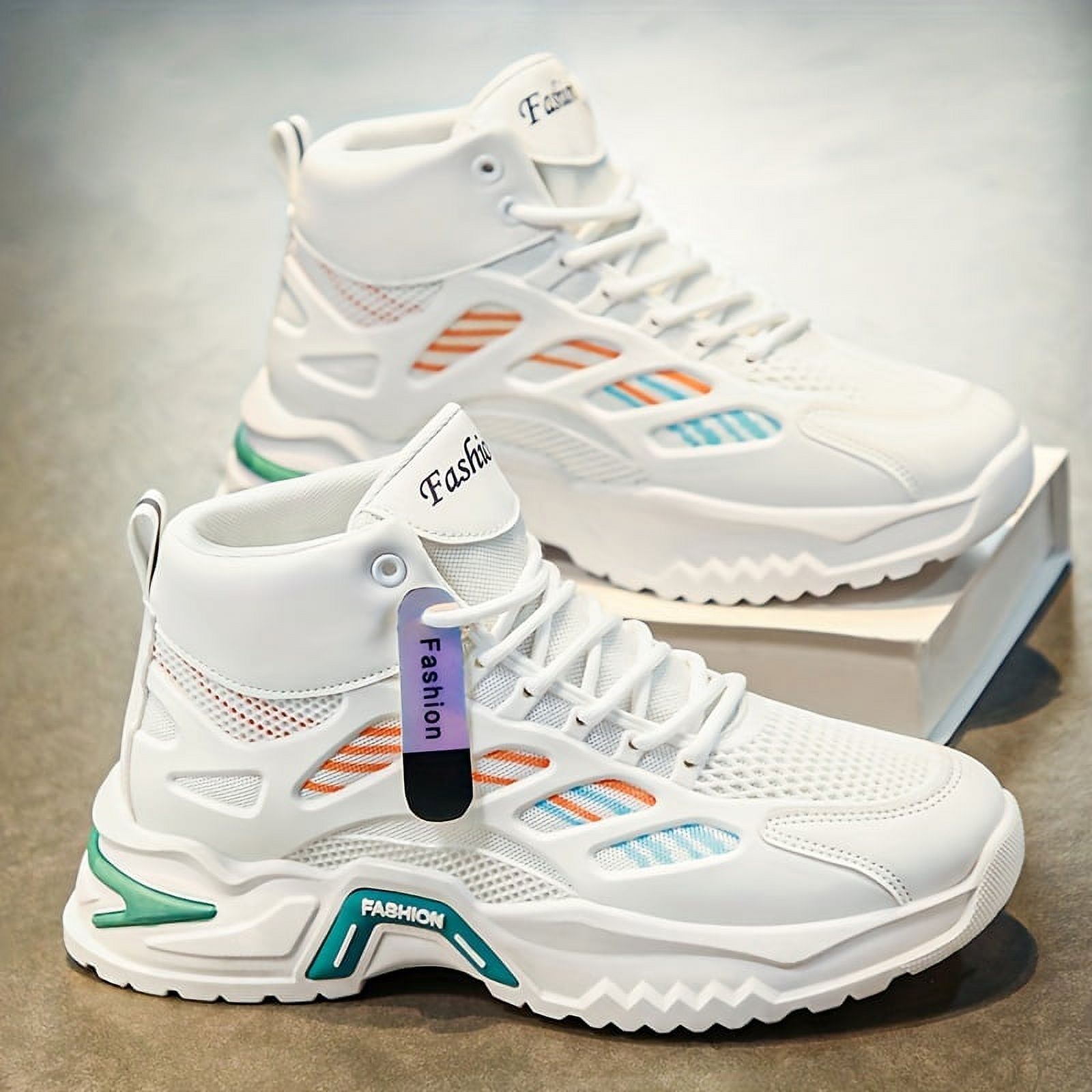 Color block tennis shoes hot sale