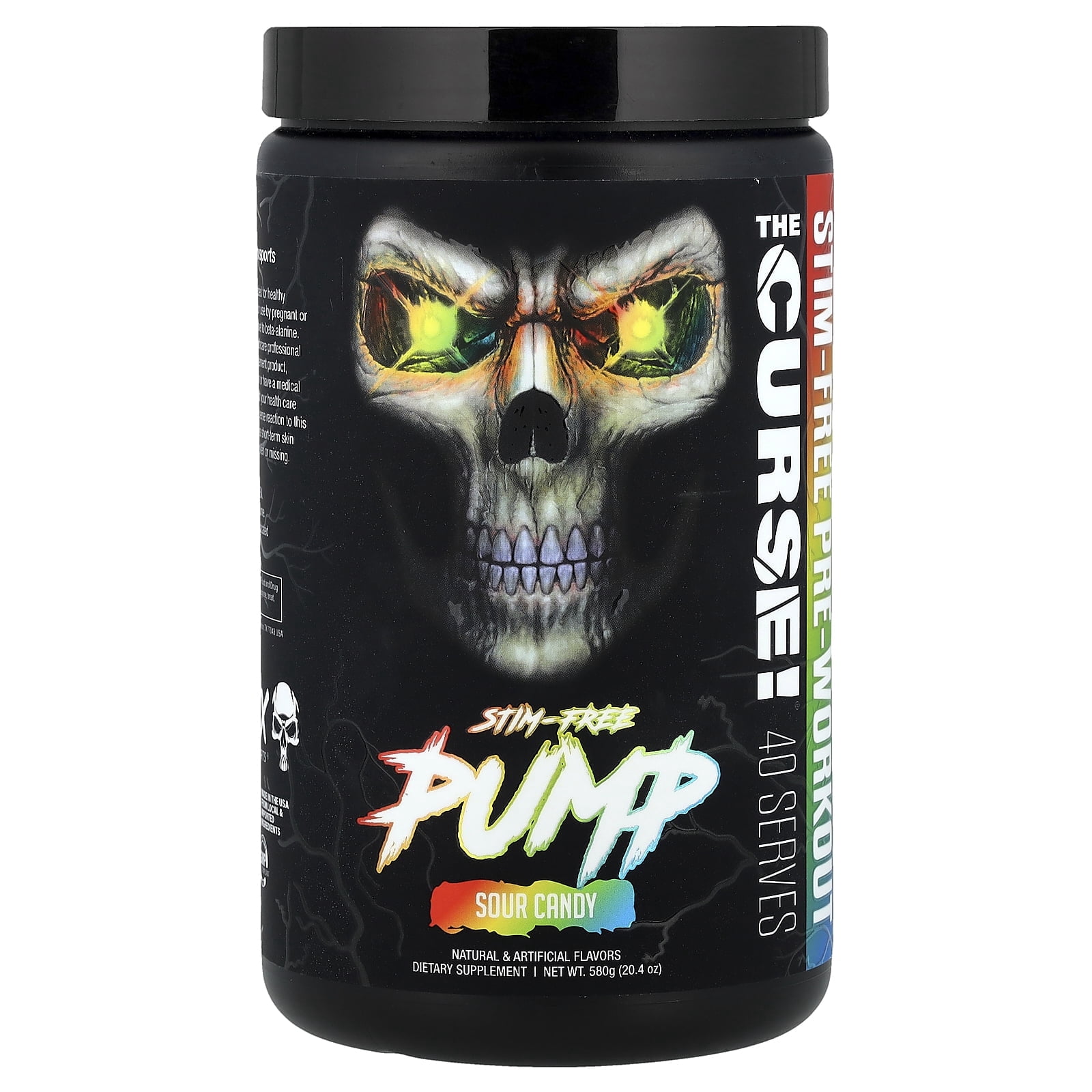 JNX Sports Stim-Free Pump, Pre-Workout, Sour Candy, 20.4 oz (580 g