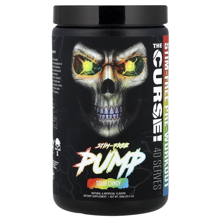 JNX Sports Stim-Free Pump, Pre-Workout, Sour Candy, 20.4 oz (580 g