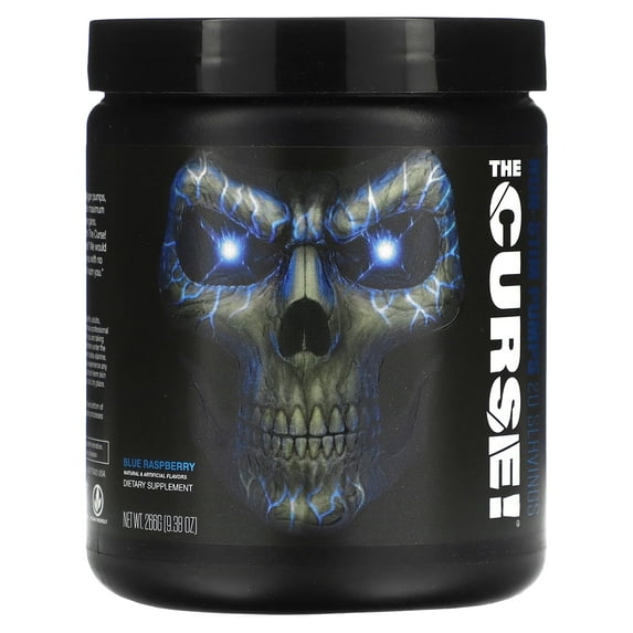 JNX Sports® The Curse! Non-Stim Pumps Caffeine Free Pre-Workout Powder Blue Raspberry 20 Serves