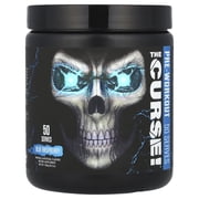 JNX Sports  The Curse Pre Workout Powder Blue Raspberry Pre Workout Mix for Energy and Focus, 50 Serves
