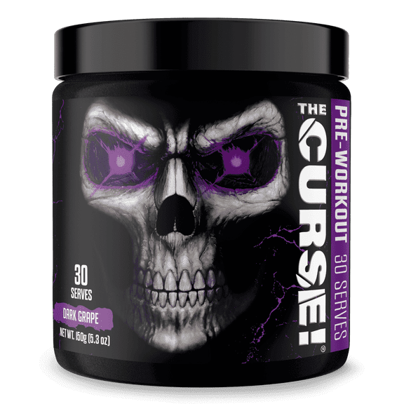 JNX Sports The Curse Pre Workout Powder Dark Grape Pre Workout Mix for Energy and Focus, 30 Serves