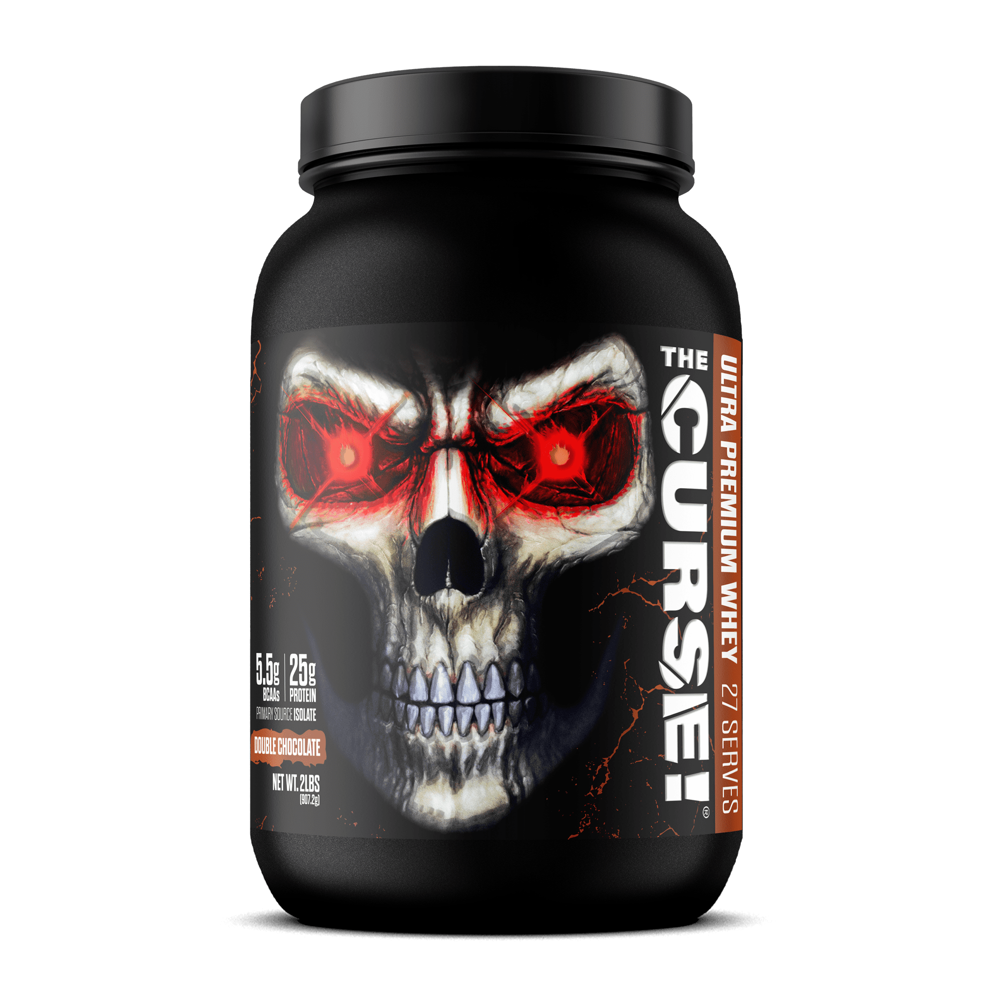 JNX Sports® The Curse! Ultra Premium Whey Protein Powder Double Chocolate, Whey Protein Isolate Blend, 25g Protein per Serving, 2 lb