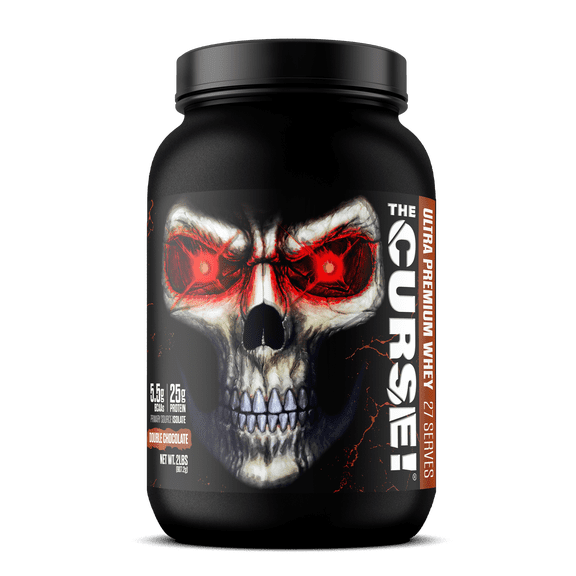 JNX Sports The Curse! Ultra Premium Whey Protein Powder Double Chocolate, Whey Protein Isolate Blend, 25g Protein per Serving, 2 lb