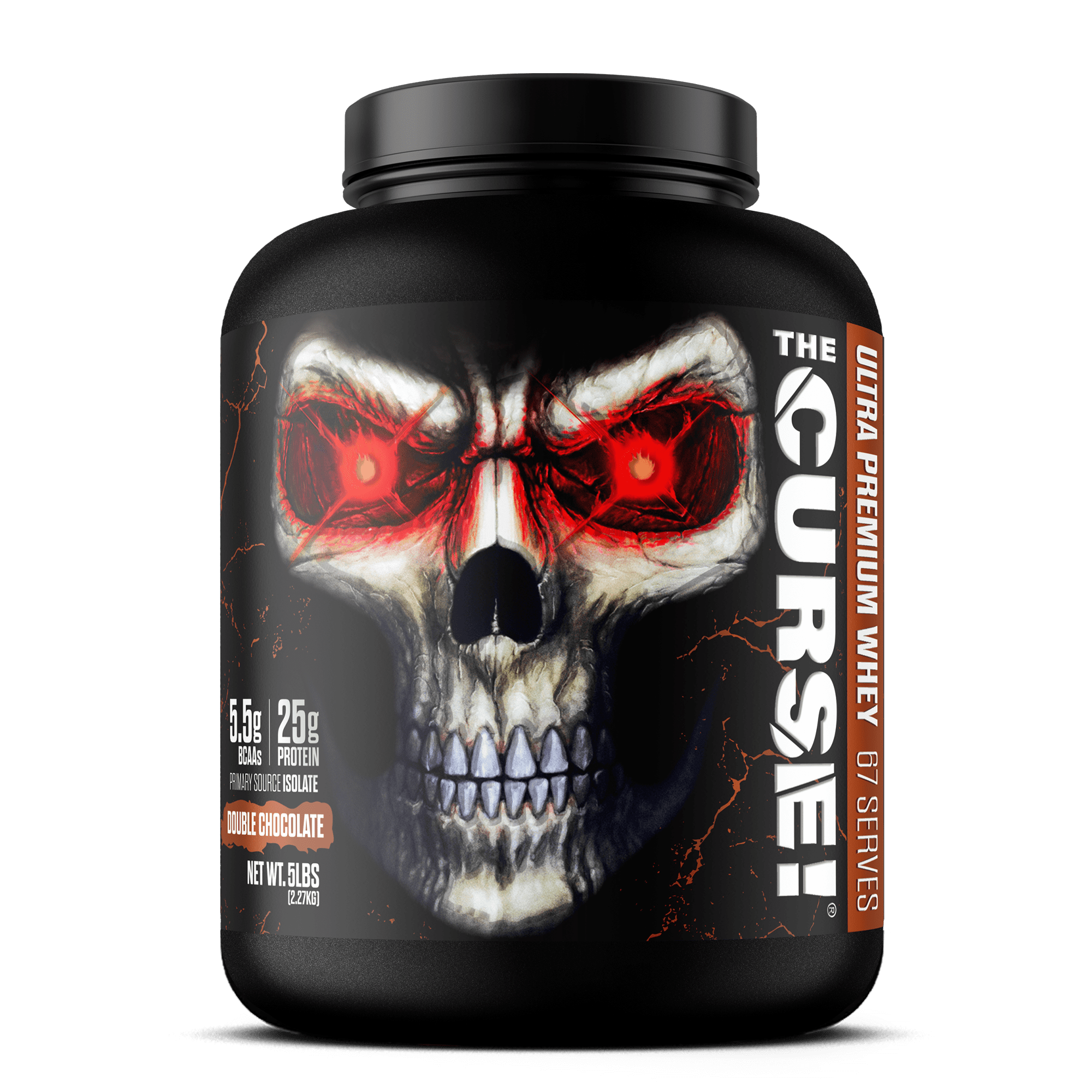 JNX Sports® The Curse! Ultra Premium Whey Protein Powder Double Chocolate, Whey Protein Isolate Blend, 25g Protein per Serving, 5 lb