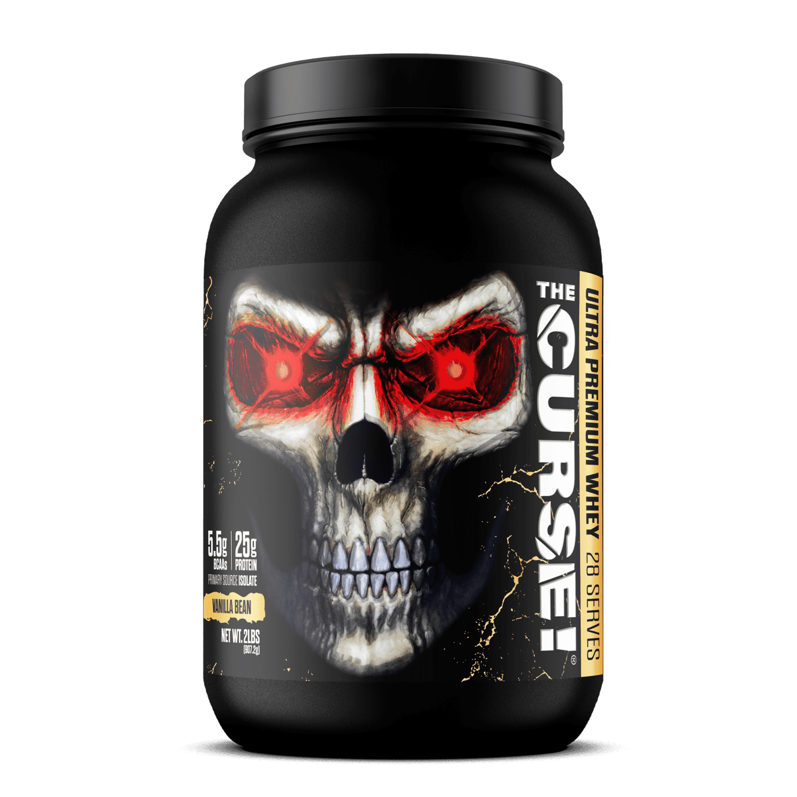 JNX Sports® The Curse! Ultra Premium Whey Protein Powder Vanilla Bean, Whey Protein Isolate Blend, 25g Protein per Serving, 2 lb