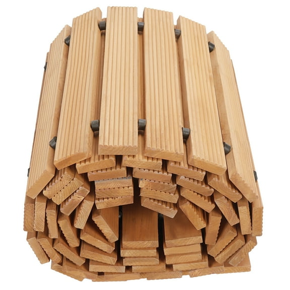 JNXYL 12ft x 45cm Garden Pathway, Wooden Garden Pathway, Outdoor Roll Out Walkway Pathway, Wooden Garden Bridge Walking Passage for Patio, Lawn, Backyard, Beach