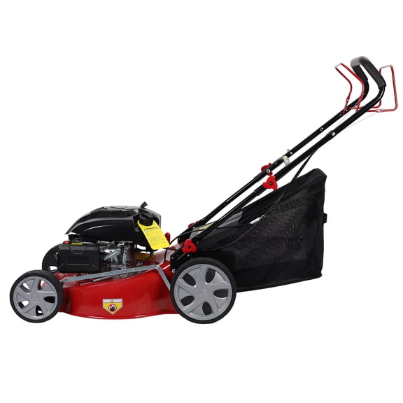 JNXYL 141cc Gas Engine Walk-Behind Push Lawn Mower, 7-Position