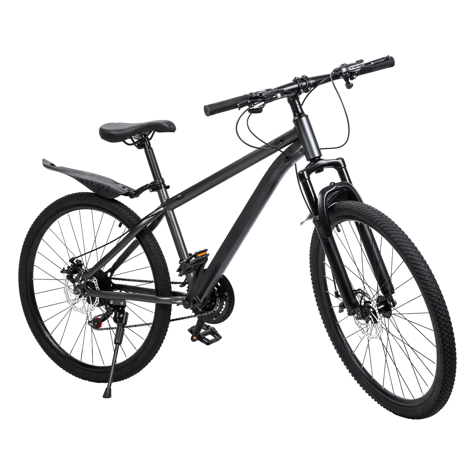 JNXYL 26 Inch Mountain Bike, Men Women MTB with 21 Speeds, High-Carbon Steel Frame, Front Rear Disc Brakes, Mountain Bicycle for Adult