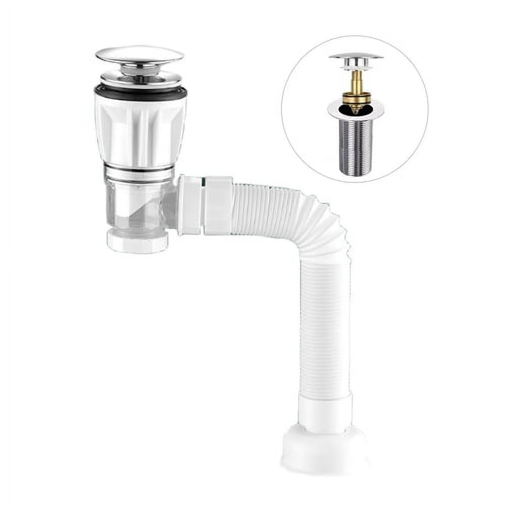 JNXYL Bathroom Sink Drain Kit with Flexible Expandable PTrap Leak