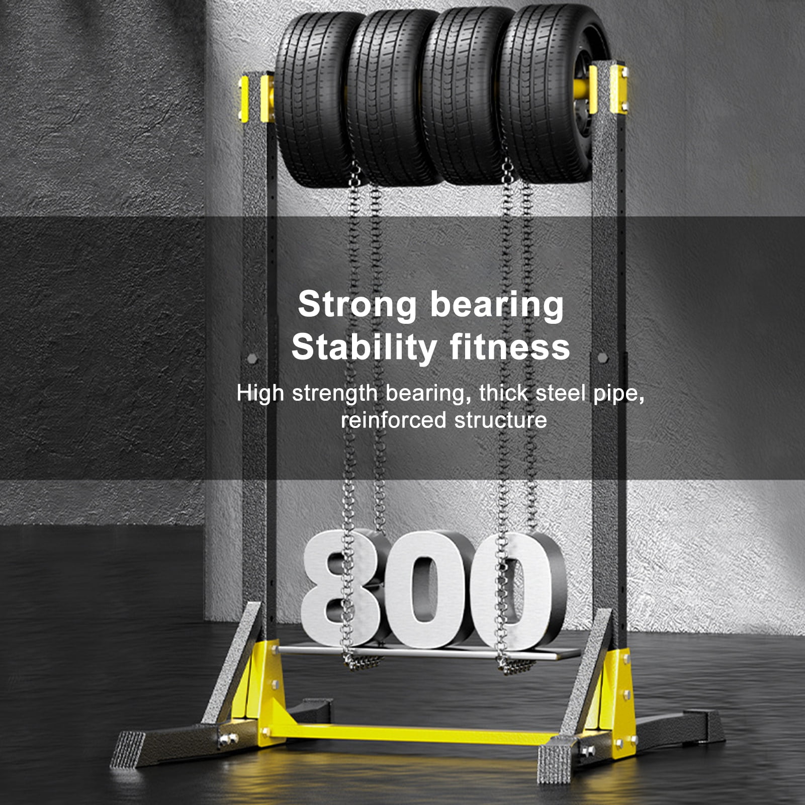 400LBS Power Tower Pull Up Station | Adjustable Height Portable Pullup & Dip Bar For Home Gym