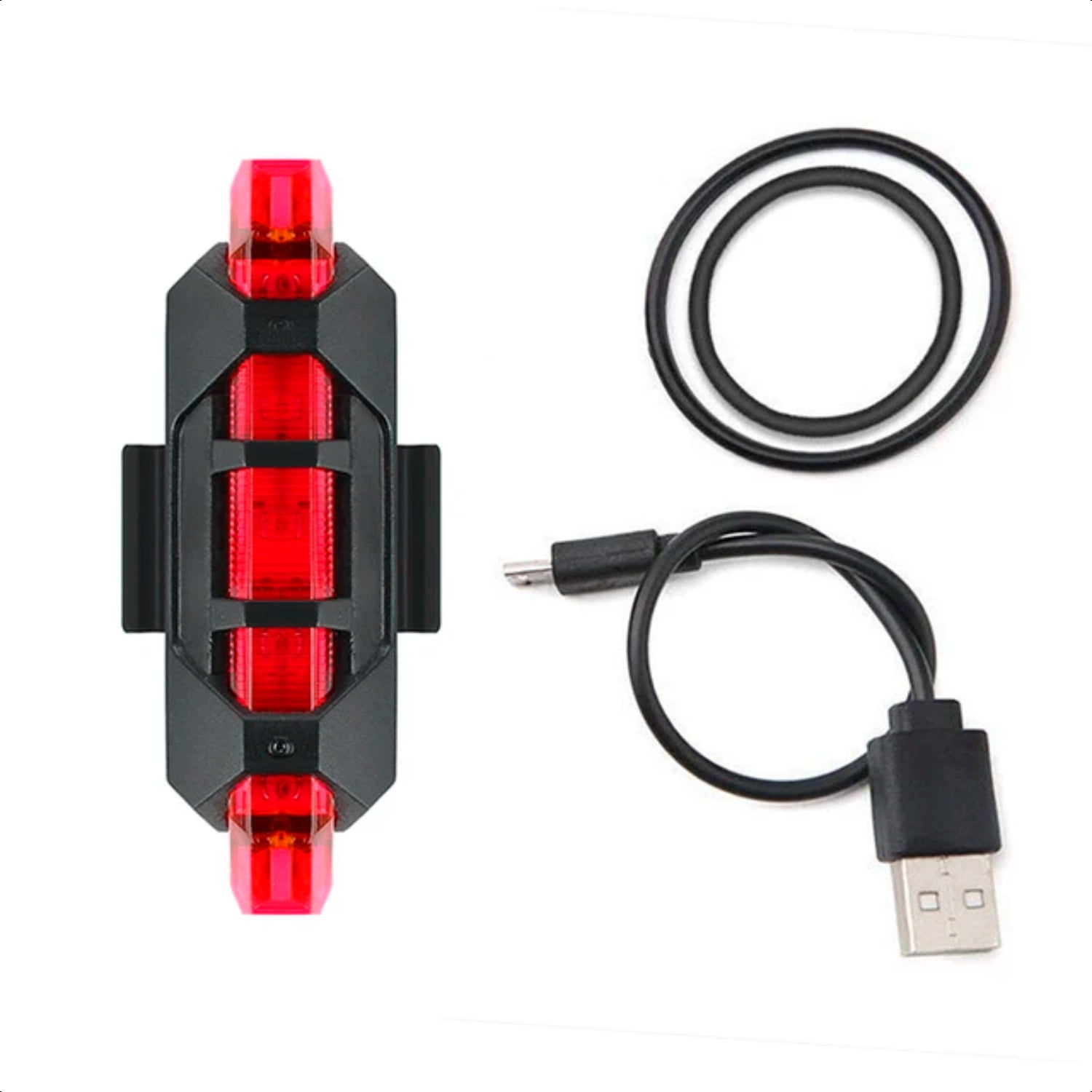 JNZHUA Bright Rechargeable USB Bicycle Tail Light for Night Riding
