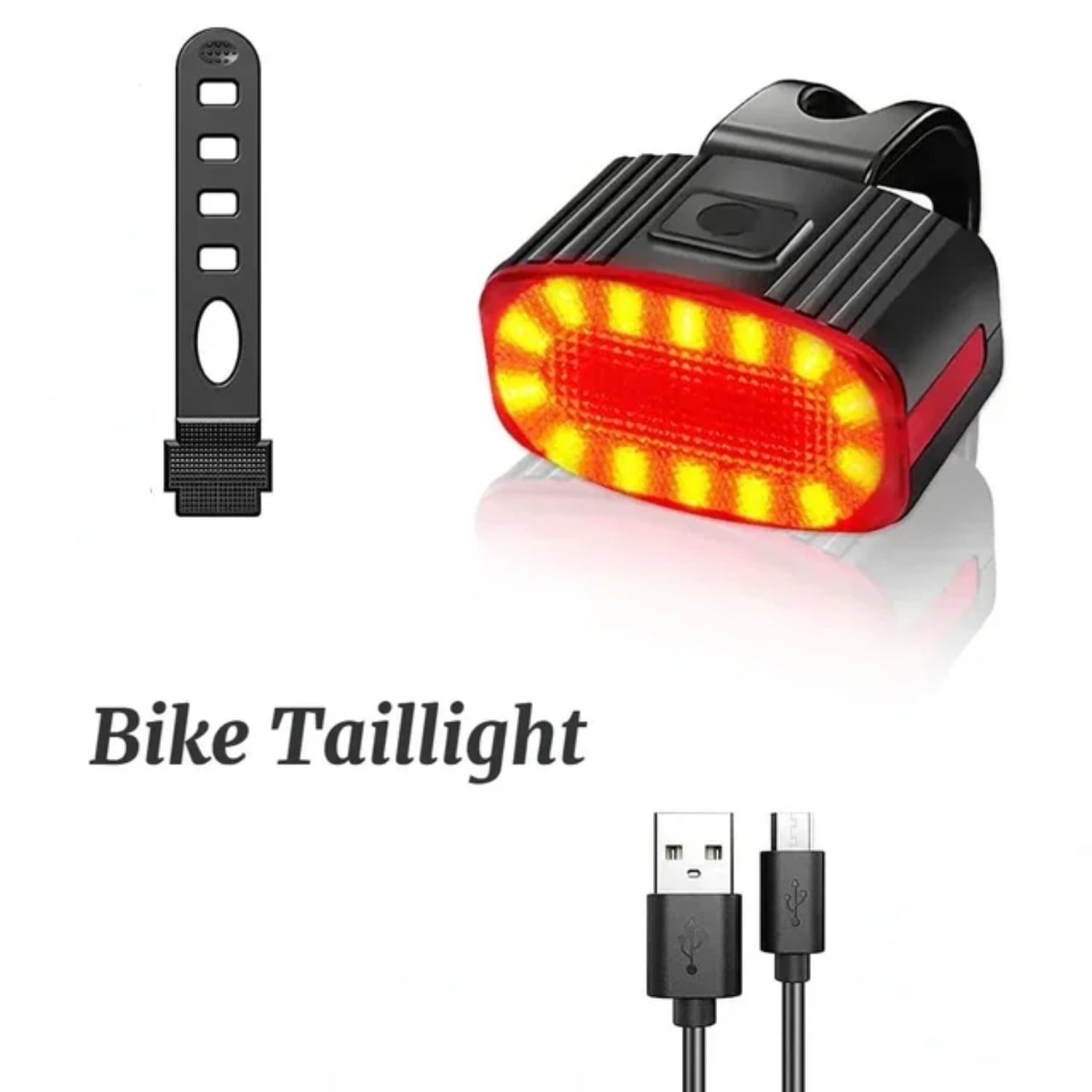 JNZHUA Top Essential Waterproof Rechargeable USB Bike Light Set