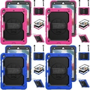JNZOLIJ Kickstand Shockproof Kid Case For Mini 6th Generation 2021 Mini 4 5 Pencil Holder Cover+PET Screen Protector+Shoulder Strap