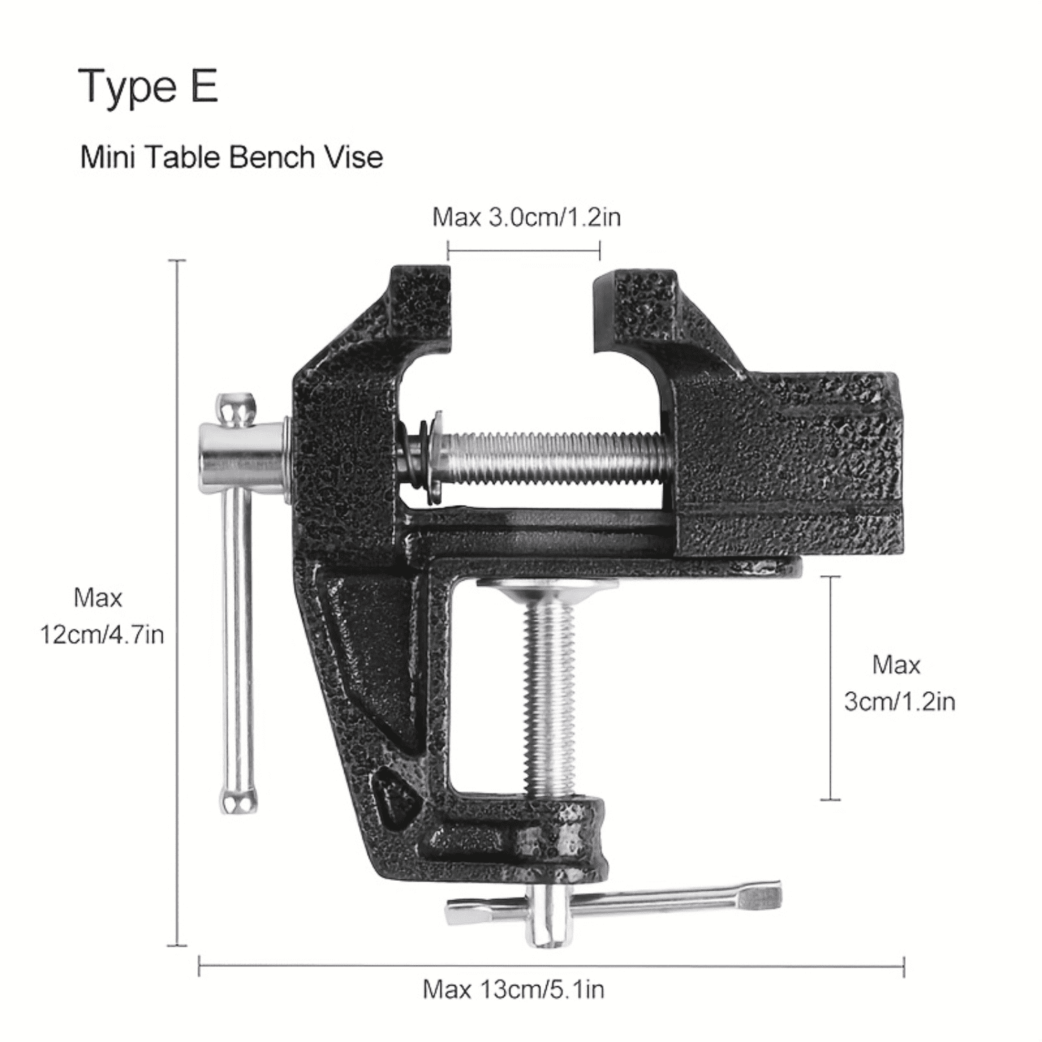 JNZOUHA Mini vise for regripping golf clubs 2in table clamp & rubber