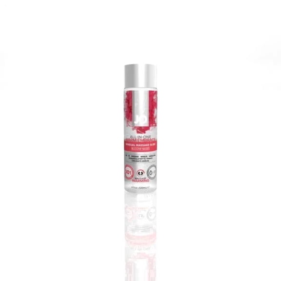 JO All-in-One Warm Embrace Personal Lubricant, Silicone-Based Lube & Massage Glide Oil, Fragrance-Free, 4 fl oz