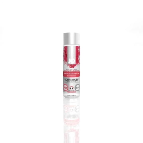JO All-in-One Warm Embrace Personal Lubricant, Silicone-Based Lube & Massage Glide Oil, Fragrance-Free, 4 fl oz