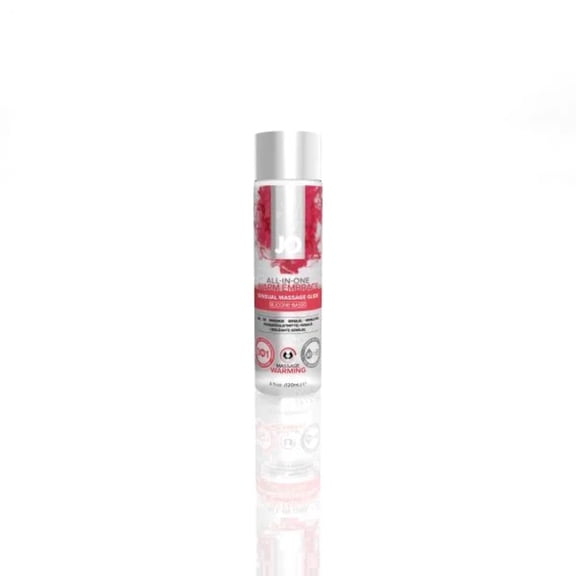 JO All-in-One Warm Embrace Personal Lubricant, Silicone-Based Lube & Massage Glide Oil, Fragrance-Free, 4 fl oz