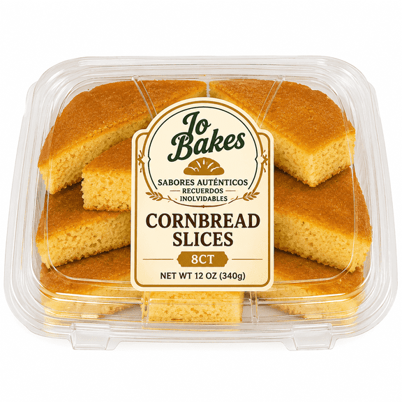 JO BAKES Sweet Cornbread , 16 oz, 8 Count