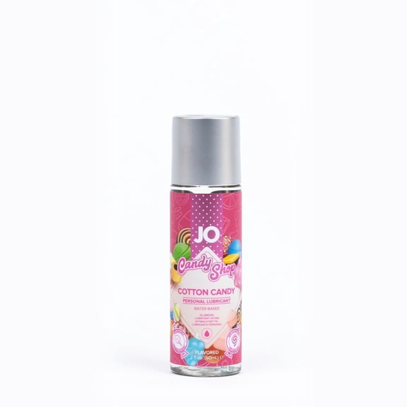 JO Flavored H2O Candy Shop Water Based Personal Lubricant Gel, Cotton Candy, 2 oz