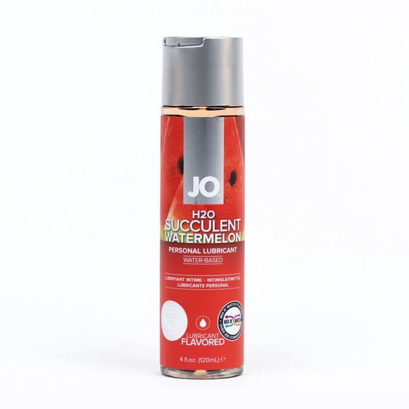JO Flavored H2O Water Based Personal Lubricant, Succulent Watermelon, 4 oz Liquids