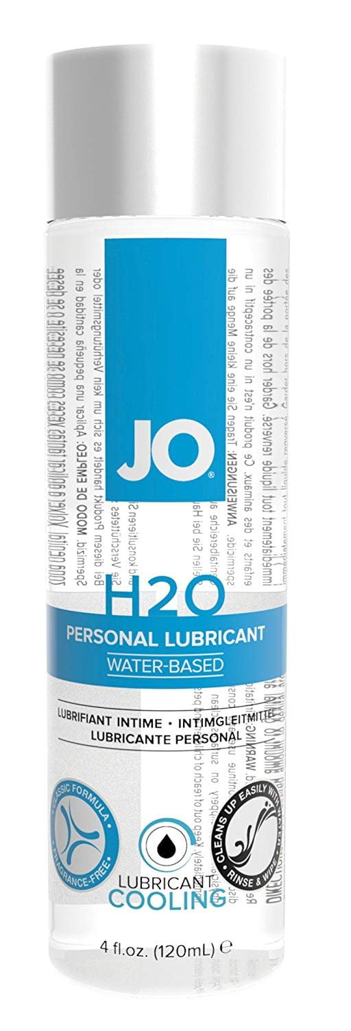 JO H2O Water Based Cooling Personal Lubricant, 4 Ounce Lube for Men