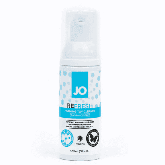 JO Refresh All-Purpose Foaming Adult Intimate Natural Toy Cleaner, Fragrance, Paraben, Alcohol, Soap-Free Formula