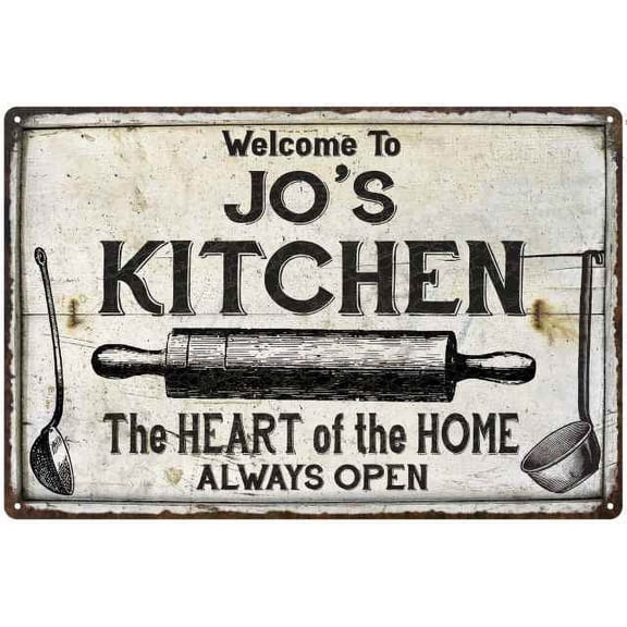 JO'S Kitchen Farmhouse Sign Gift Gift 12x18 Metal 112180033253