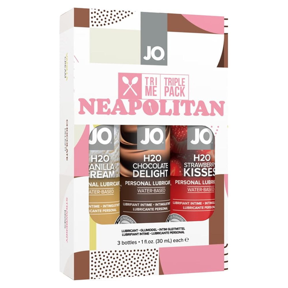 JO Tri Me Triple Pack Neapolitan Water-Based Lubricant Gift Set 1 oz. Each