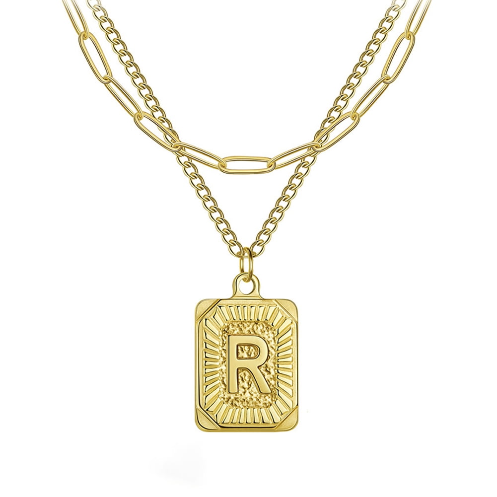 Gold Initial Necklace For Women - 14K Gold Plated Letter Pendant, Dainty & Waterproof - View #13