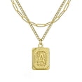 thumbnail image 1 of JO WISDOM 14K Plated  Gold Initial Necklaces for Women Men,Alphabet Necklace,Gold Letter Necklaces 26 Capital A-Z Letter Pendant Necklaces for Women,Square Necklace For Her Initial Necklaces, 1 of 5
