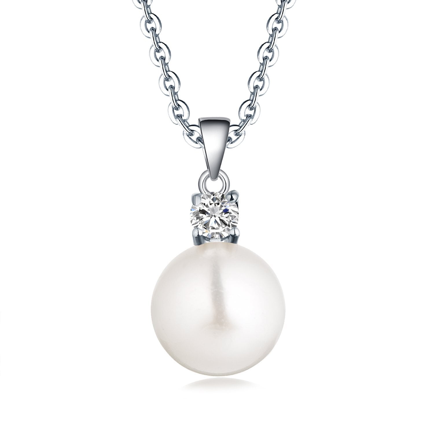 Genuine Cultured Freshwater Pearl Bracelet - White Pearl Station Dangle, Lobster Clasp, 7.25" To 8.5"
