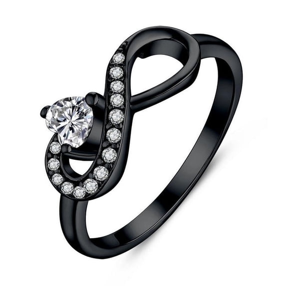 JO WISDOM Infinity Heart Promise Rings for Her Sterling Silver Friendship Ring