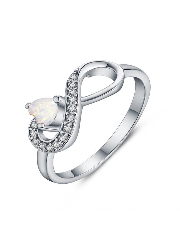 Infinity Heart Promise Rings for Her Sterling Silver Friendship Ring