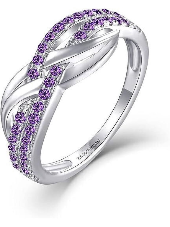Women Celtic Knot Rings,Criss-Cross X Shape Promise Rings for Women with Cubic Zirconia,925 Sterling Silver Rings