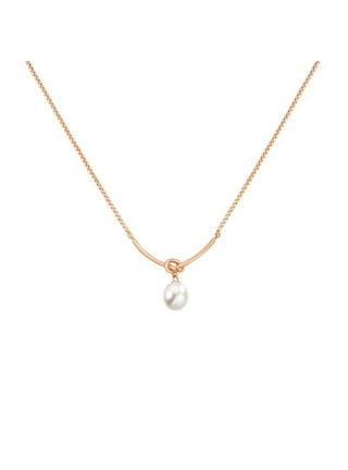 Love Heart Pendant Pearl Necklace, Pearl Necklace For Women Wedding, Simple  Pearl Necklace Bohemian Choker Crystal Chain