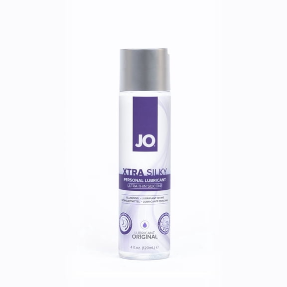 JO Xtra Silky Thin Silicone Based Personal Lubricant, 4 oz