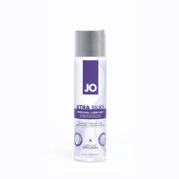 JO Xtra Silky Thin Silicone Based Personal Lubricant, 4 oz