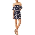 thumbnail image 1 of JOA Womens Off-The-Shoulder Floral Print Casual Dress, 1 of 2