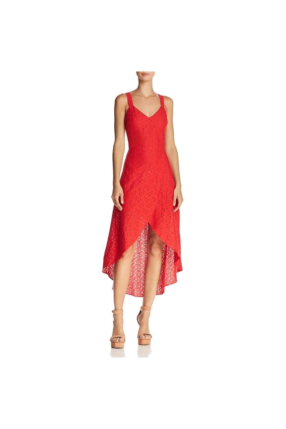 JOA Womens Sleeveless Hi-Low Party Dress