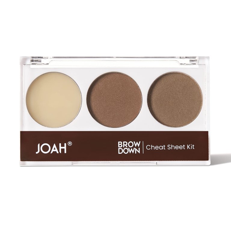 JOAH Beauty Brow Down Cheat Sheet Eyebrow Kit_Soft Brown - Walmart.com