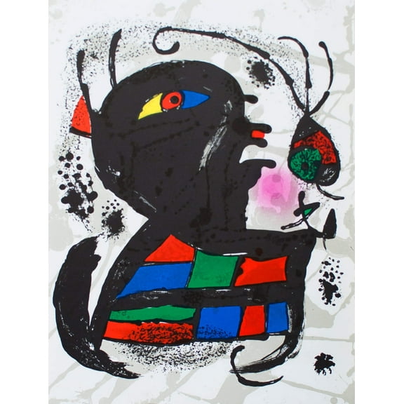 JOAN MIRO Litografia original V, 1975